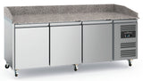 Combisteel Pizza Counter 3 Doors With Wheels