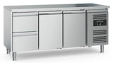 Combisteel 700 Refrigerated Counter 2 Doors And 2 Drawers With Adjustable Feet