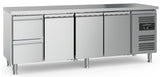 Combisteel 700 Refrigerated Counter 3 Doors And 2 Drawers With Adjustable Feet