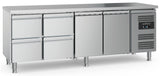 Combisteel 700 Refrigerated Counter 2 Doors And 4 Drawers With Adjustable Feet
