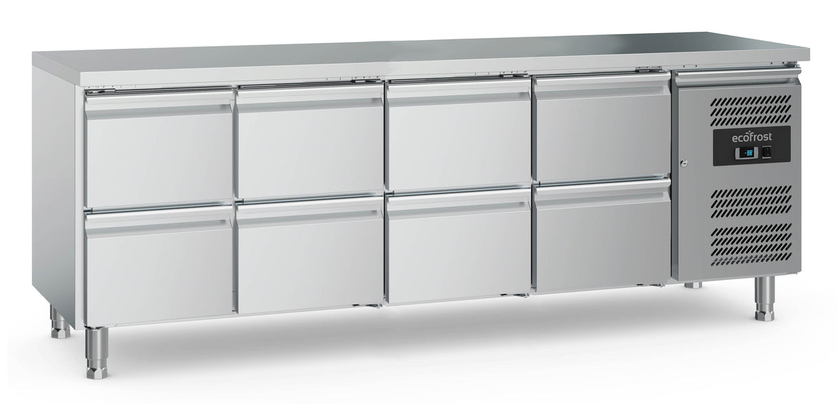 Combisteel 700 Refrigerated Counter 8 Drawers With Adjustable Feet