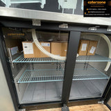 Commercial Direct Draw Beer Dispenser Triple Door Keg Cooler With Double Beer Tap- Black -B GRADE