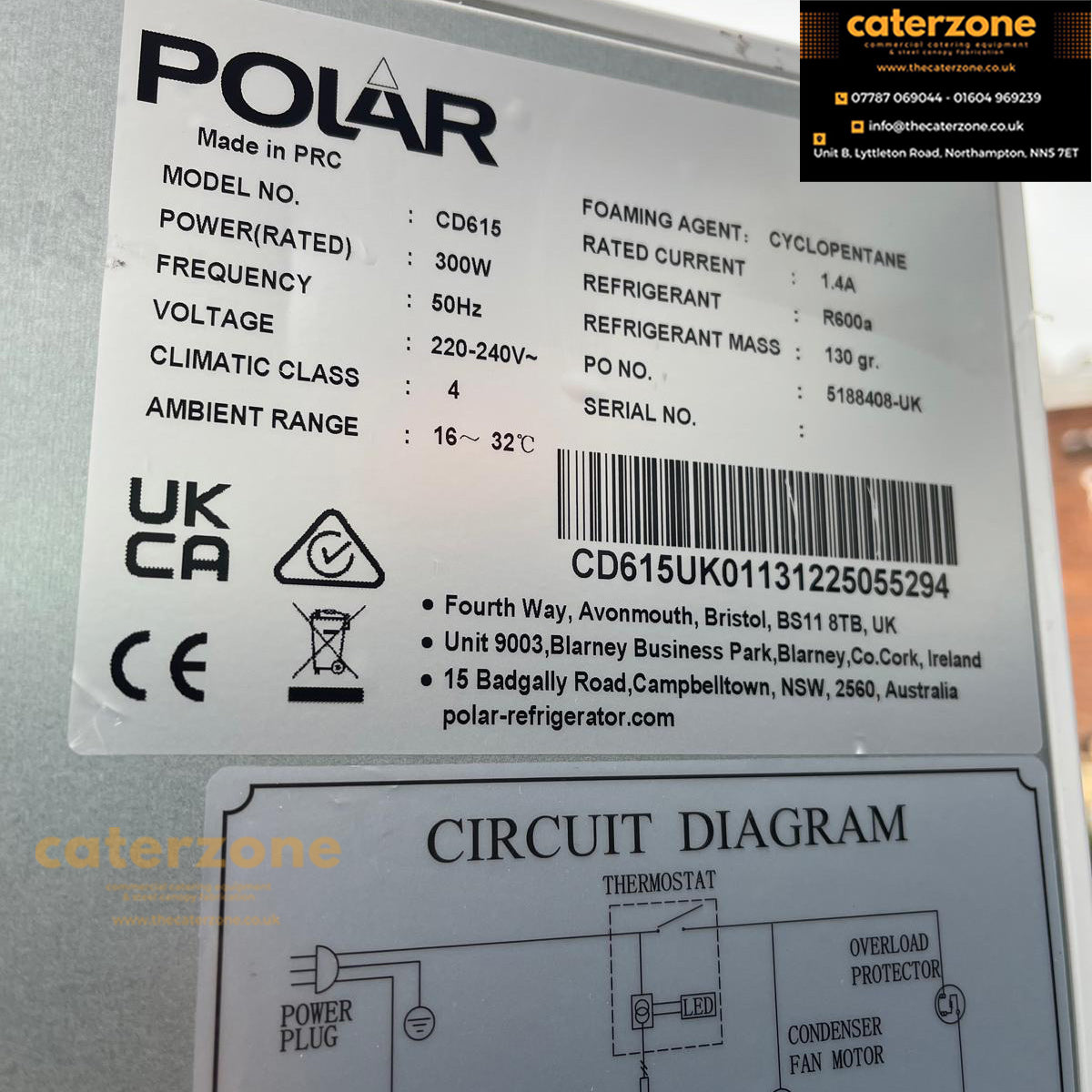 Polar C-Series Upright Freezer White 600Ltr-B GRADE