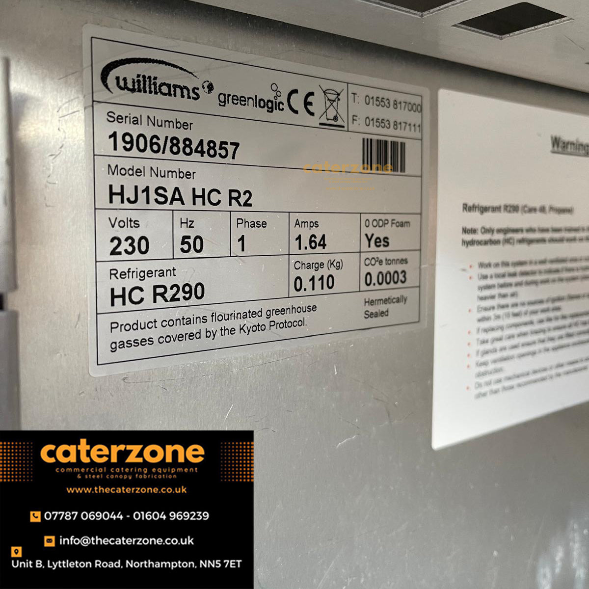 Williams Commercial Upright Fridge-Refurbished