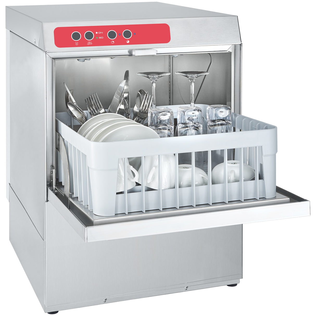 Commercial Glasswasher 30 Racks/Hour 350mm Basket 430×511×674mm | Aaw102