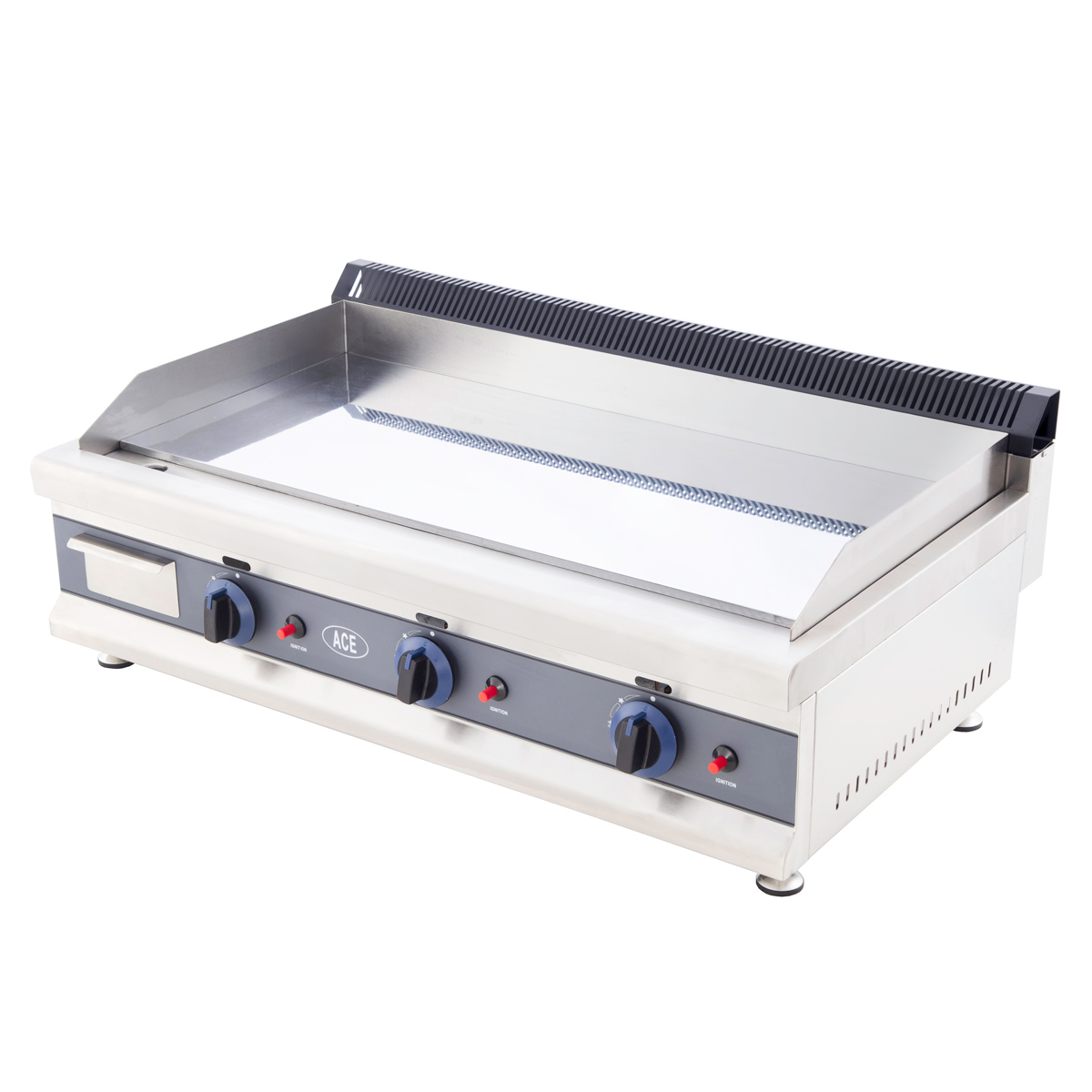 ACE 90cm Commercial LPG or NG Gas Griddle Chrome