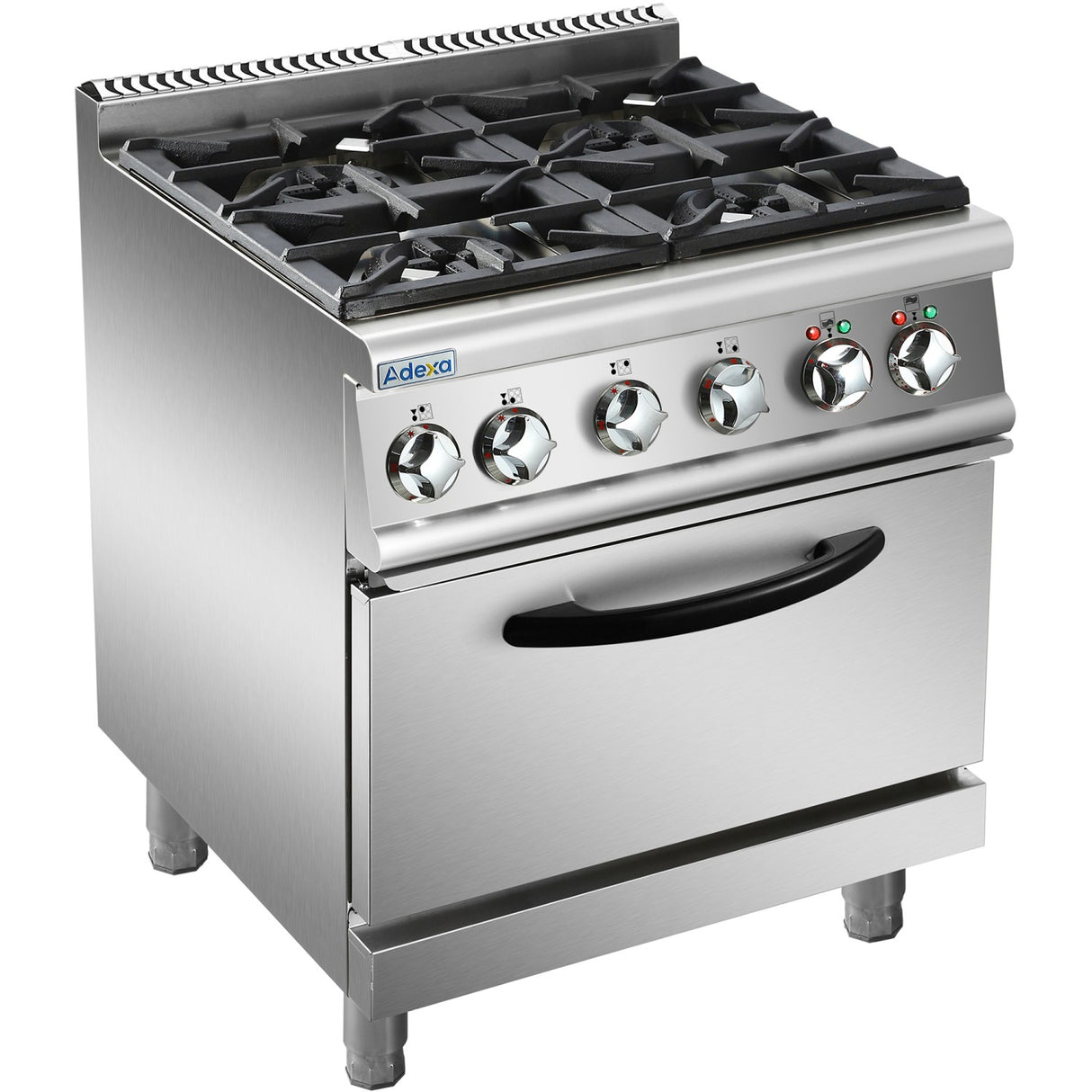 Professional Gas Range 4 Burners 30k W Electric Oven 5.8k W 700mm Depth |  Adx705 A