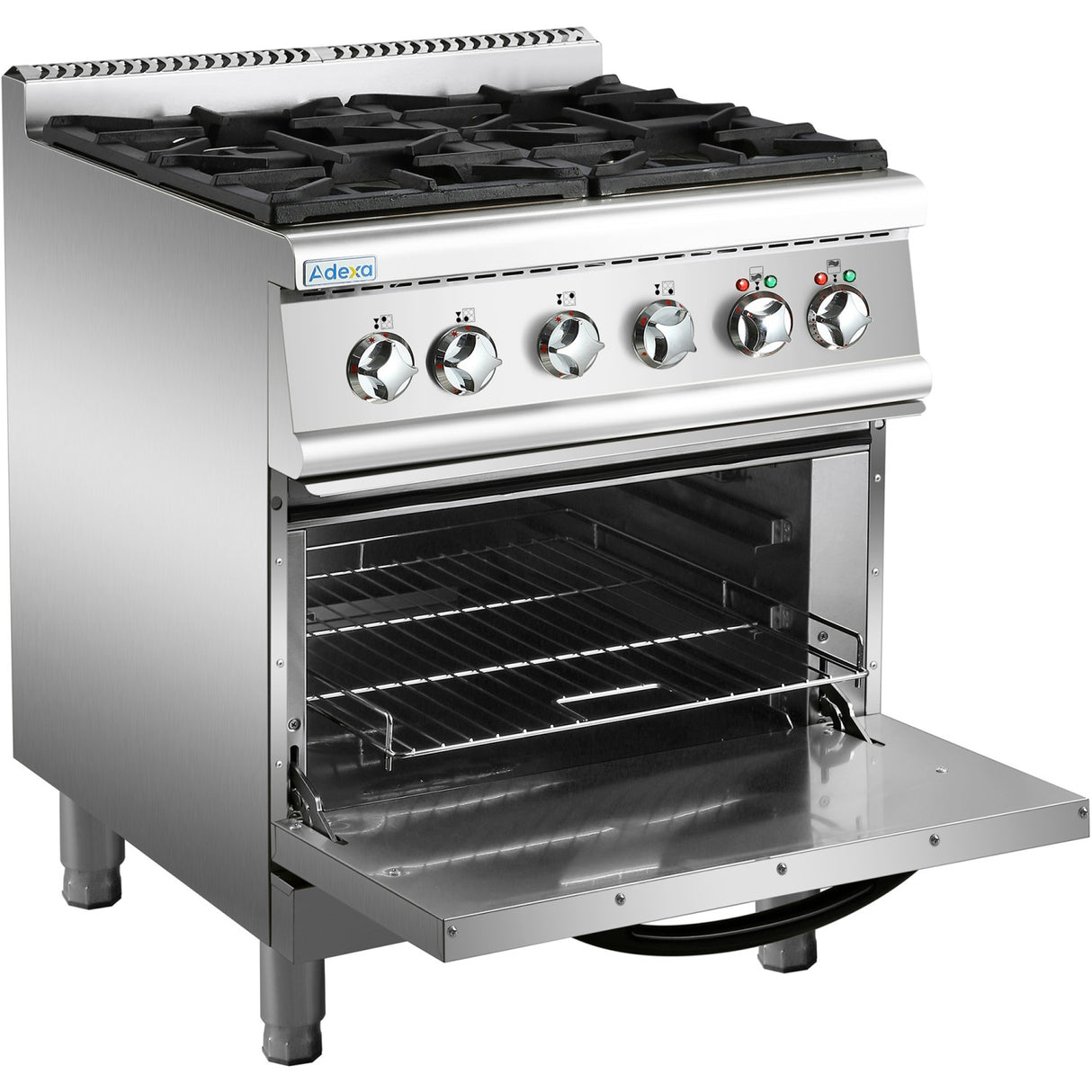 Professional Gas Range 4 Burners 30k W Electric Oven 5.8k W 700mm Depth |  Adx705 A