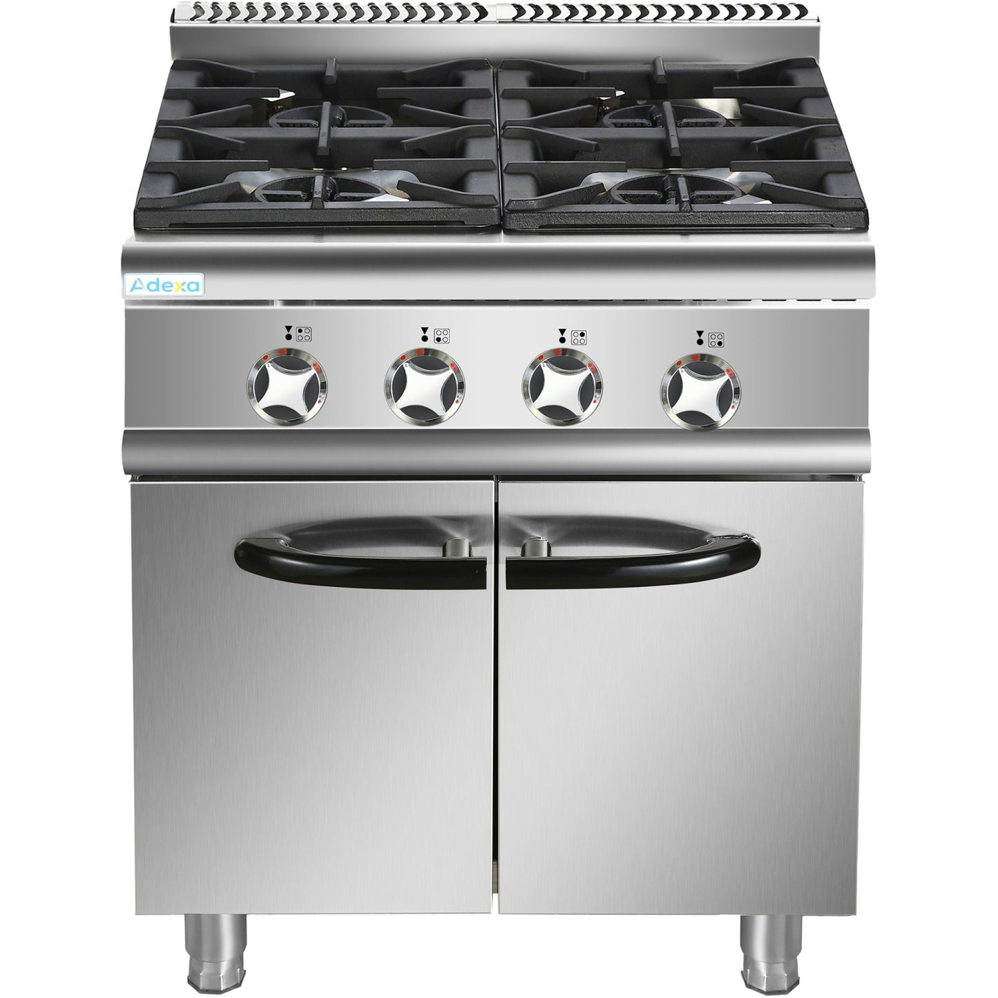 Professional Gas range 4 burners 30kW with Cabinet 700mm Depth |  ADX705B