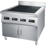 Professional Free Standing Induction Hob With Cabinet 4x5k W |  Amtcd4061