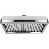 Commercial Extraction Canopy With Filter, Range Hood, Fan, Lights &Amp; Speed Control 900mm |  Ap238 Ps1536