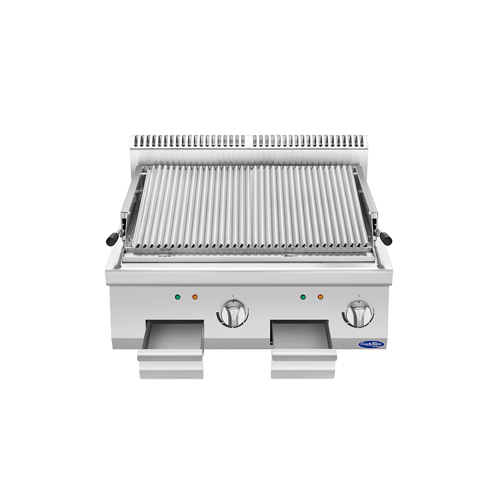 CookRite AT7E8CM-C Double Width (800mm) Electric Lava Stone Grill with Handles