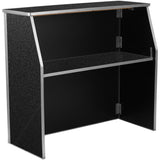 Portable Foldable Bar Black Marble Laminate |  Ax206