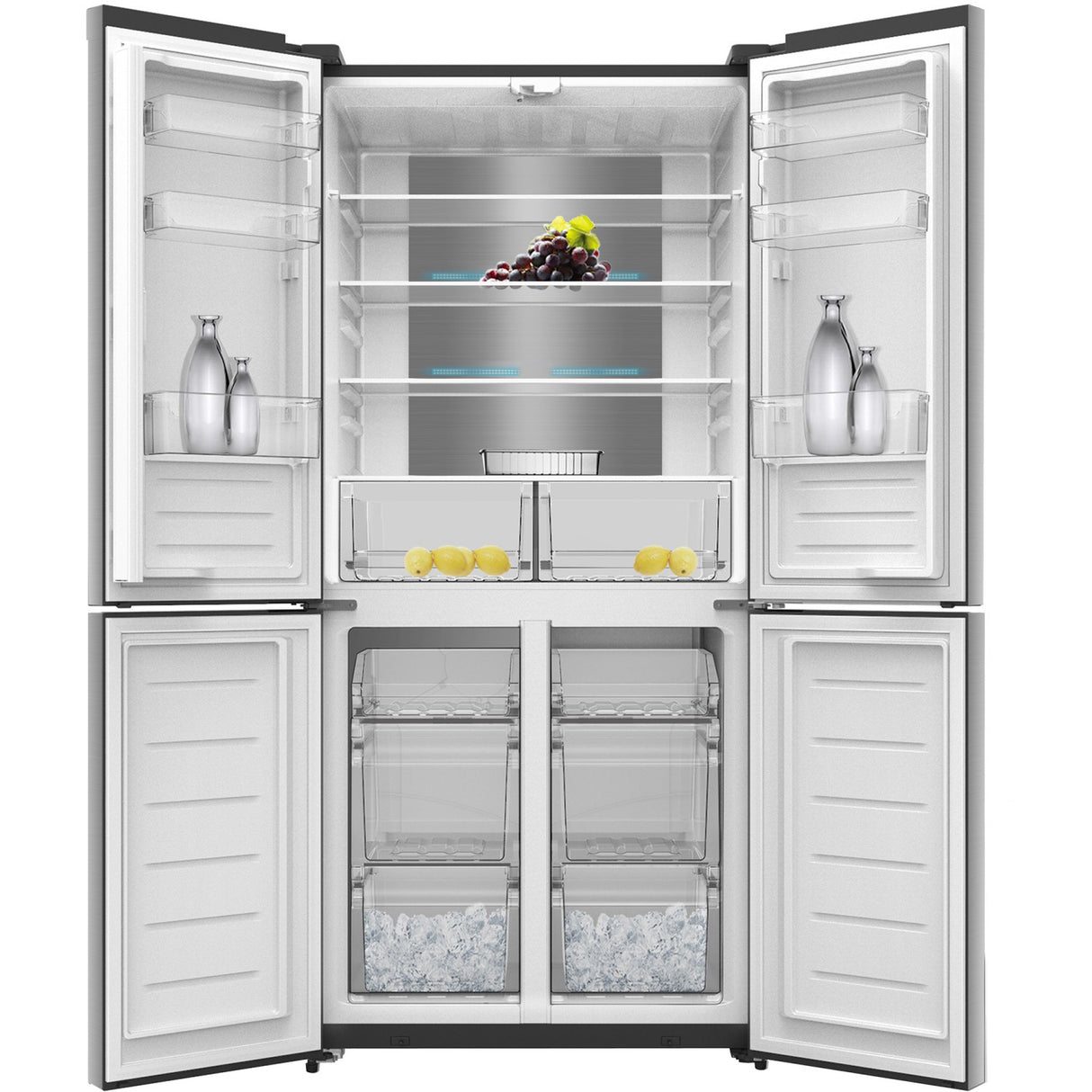 Commercial Combined Fridge &Amp; Freezer 4 Doors 482 Litres Stainless Steel | Axf498 W