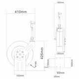 10 M Epoxy Coated Stainless Steel Hose Reel Swing Bracket Automatic Rewind Green | B71130110 M