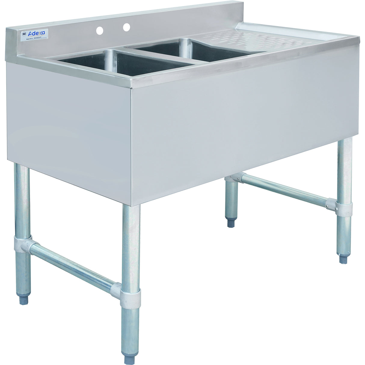 Commercial Bar Sink 2 Bowls Right 900x470x860mm |  Bar2 B36 L