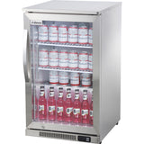Commercial Back Bar Cooler 100 Litres 1 Hinged Glass Door Stainless Steel 600x650x960mm | Bbc1 Hs