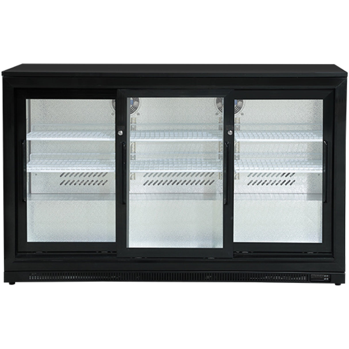 Back Bar Cooler 3 Sliding Doors 300 Litres Black |  Bbc3 S