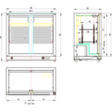Back Bar Cooler 2 Sliding Doors 220 Litres Black |  Bc02 Ps