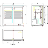 Back Bar Cooler 2 Hinged Doors 220 Litres Stainless Steel |  Ssbc02 Pp