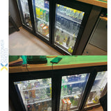 Back Bar Cooler 3 Hinged Doors 312 Litres Black |  Bc03 Pp