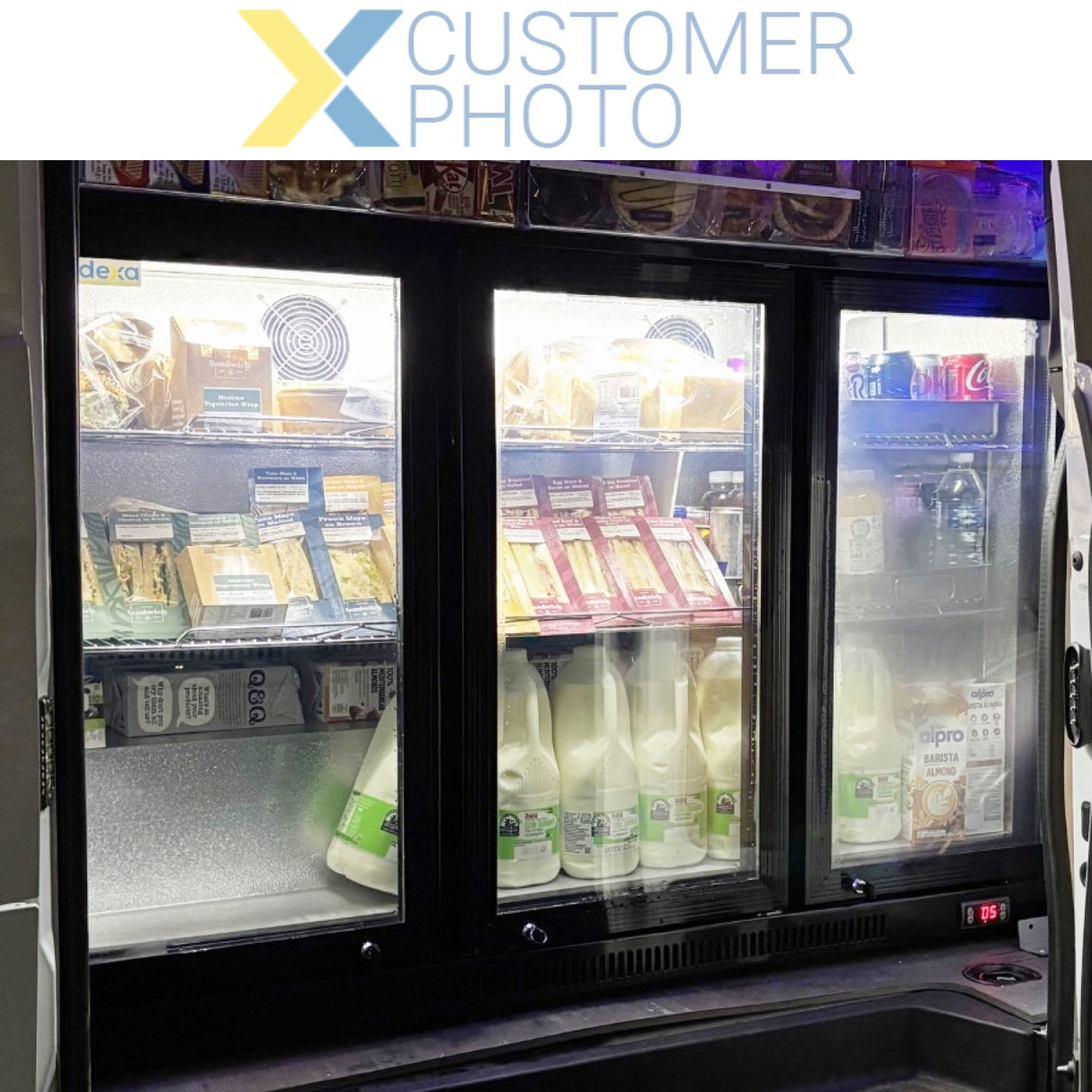 Back Bar Cooler 3 Hinged Doors 312 Litres Black |  Bc03 Pp