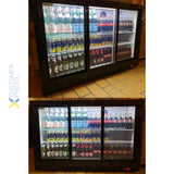 Back Bar Cooler 3 Sliding Doors 300 Litres Black |  Bc03 Ps