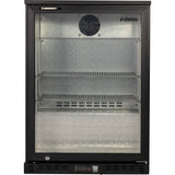 Back Bar Cooler 1 Hinged Door 140 Litres Black |  Bc135 A