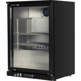 Back Bar Cooler 1 Hinged Door 140 Litres Black |  Bc135 A