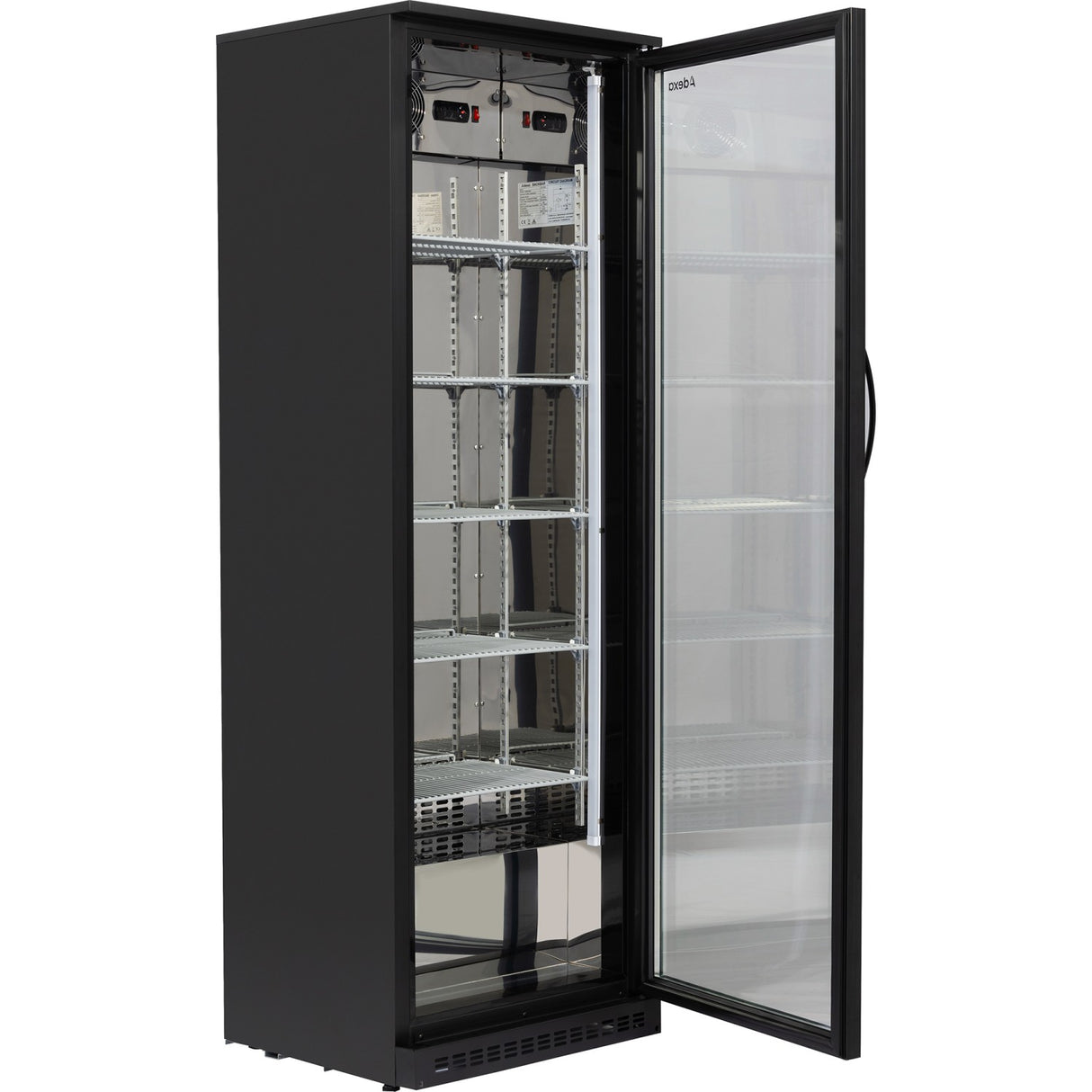 Back Bar Cooler 1 Hinged Door 300 Litres Black |  Bc300 G