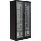 Back Bar Cooler Double Hinged Door 500 Litres Black |  Bc500 G