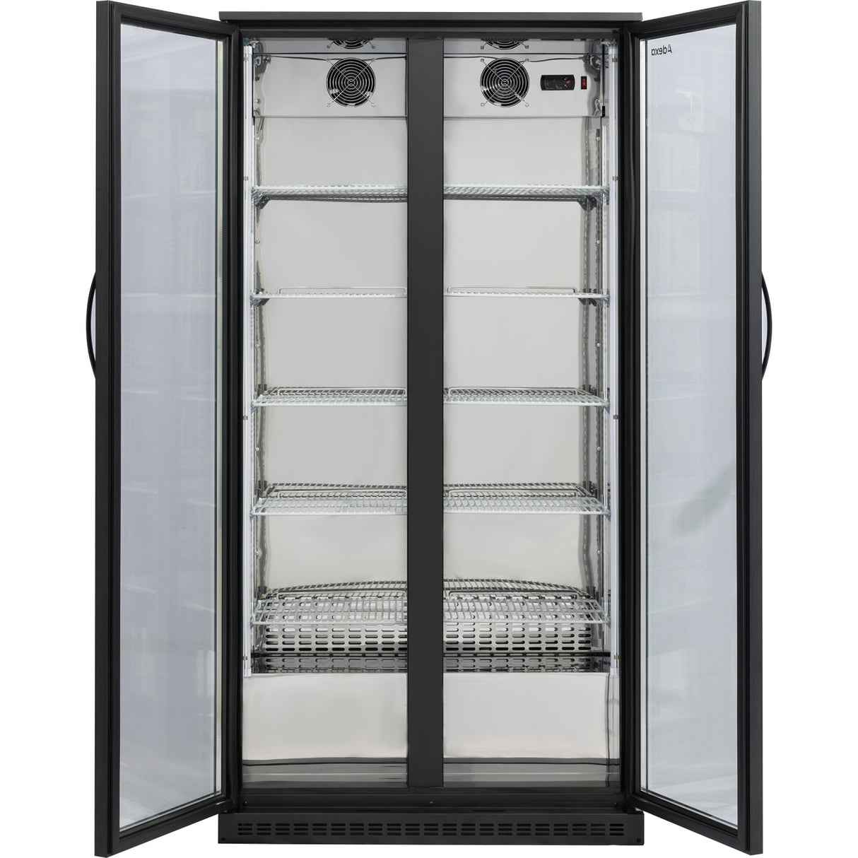 Back Bar Cooler Double Hinged Door 500 Litres Black |  Bc500 G