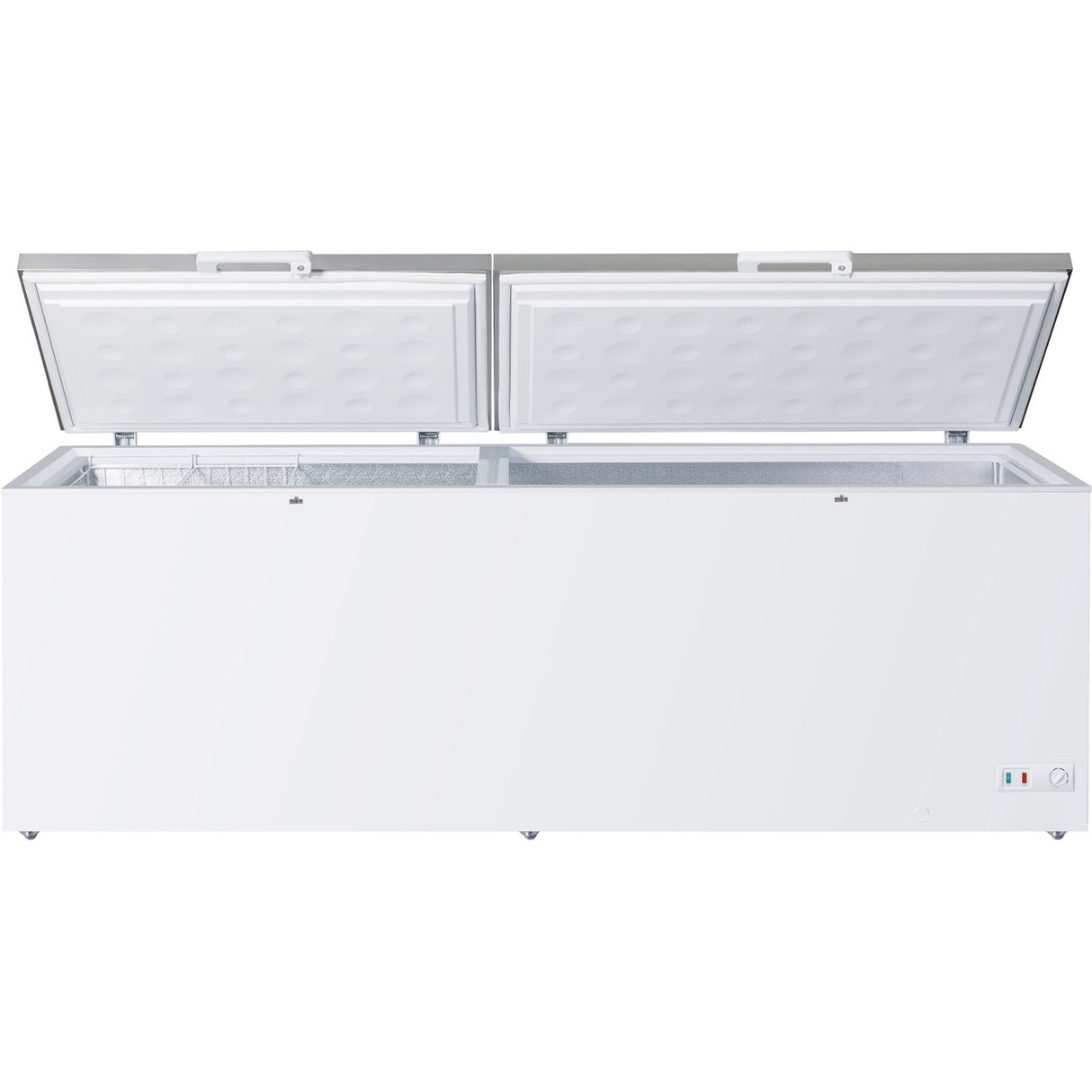 Commercial Chest Freezer Double Stainless Steel Lid 670 Litres |  Bd750 Ss