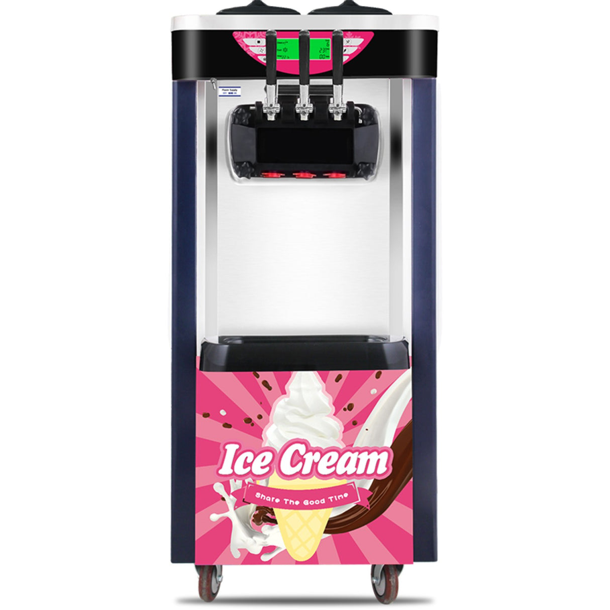 Three Flavour Soft Serve Ice Cream & Frozen Yoghurt Machine 30-36L/H |  BJ328C