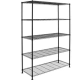 Commercial Shelving Unit 5 Tier 1250kg Width 1800mm Depth 600mm Black Wire |  Amj444