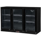 Back Bar Cooler 3 Sliding Doors 300 Litres Black |  Blbc03 Ps