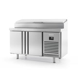 Double Door Refrigerated Prep Counter With Raised Collar