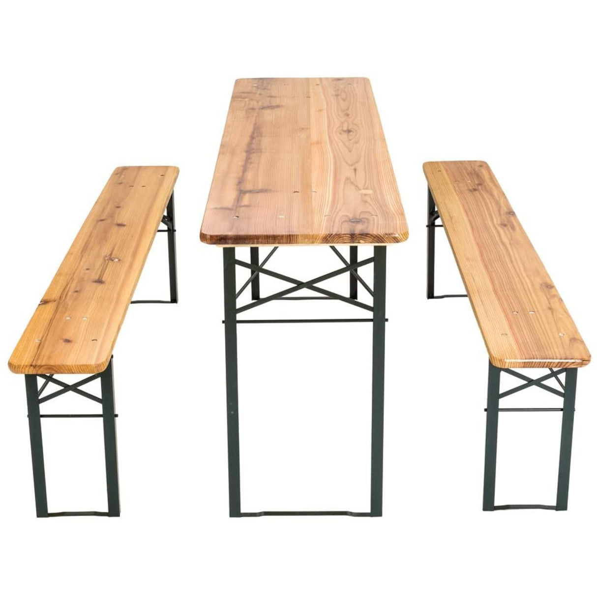 Three Piece Foldable Beer Table And Bench Set, Wooden Outdoor Garden Furniture 1800x800x770mm |  Bt18080. Minimum Pack of 2 order required