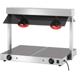 Buffet Food Warmer With Gantry Tempered Glass 2 Infrared Lamps Sneeze Guards 2x Gn1/1 | Tc2 F