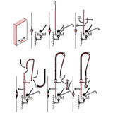 Commercial Wall Mounted Pre Rinse Spray Unit With Add On Faucet &Amp; 6&Quot; Centres Chrome | Bxf214