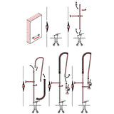 Commercial Deck Mounted Pre Rinse Spray Unit With Wall Bracket Chrome | Bxf218