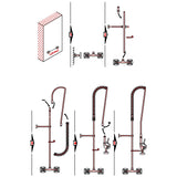 Commercial Deck Mounted Pre Rinse Spray Unit With Wall Bracket Chrome | Bxf222