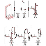 Deck Mounted Commercial Pre Rinse Unit With 6&Quot; Add On Swing Spout &Amp; 22&Quot; Hose Chrome | Bxf244