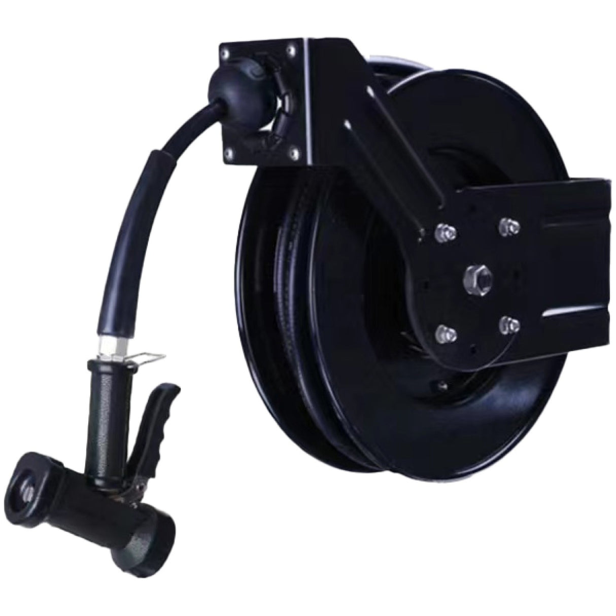 Heavy Duty Open Hose Reel With Spray Gun &Amp; 10.7m Black Hose | Bxf402