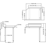 Commercial Stainless Steel Pass Through Dishwasher Table Right 914mm Width |  Cdt36 R