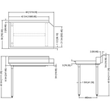 Commercial Stainless Steel Pass Through Dishwasher Table Left 1219mm Width |  Cdt48 L