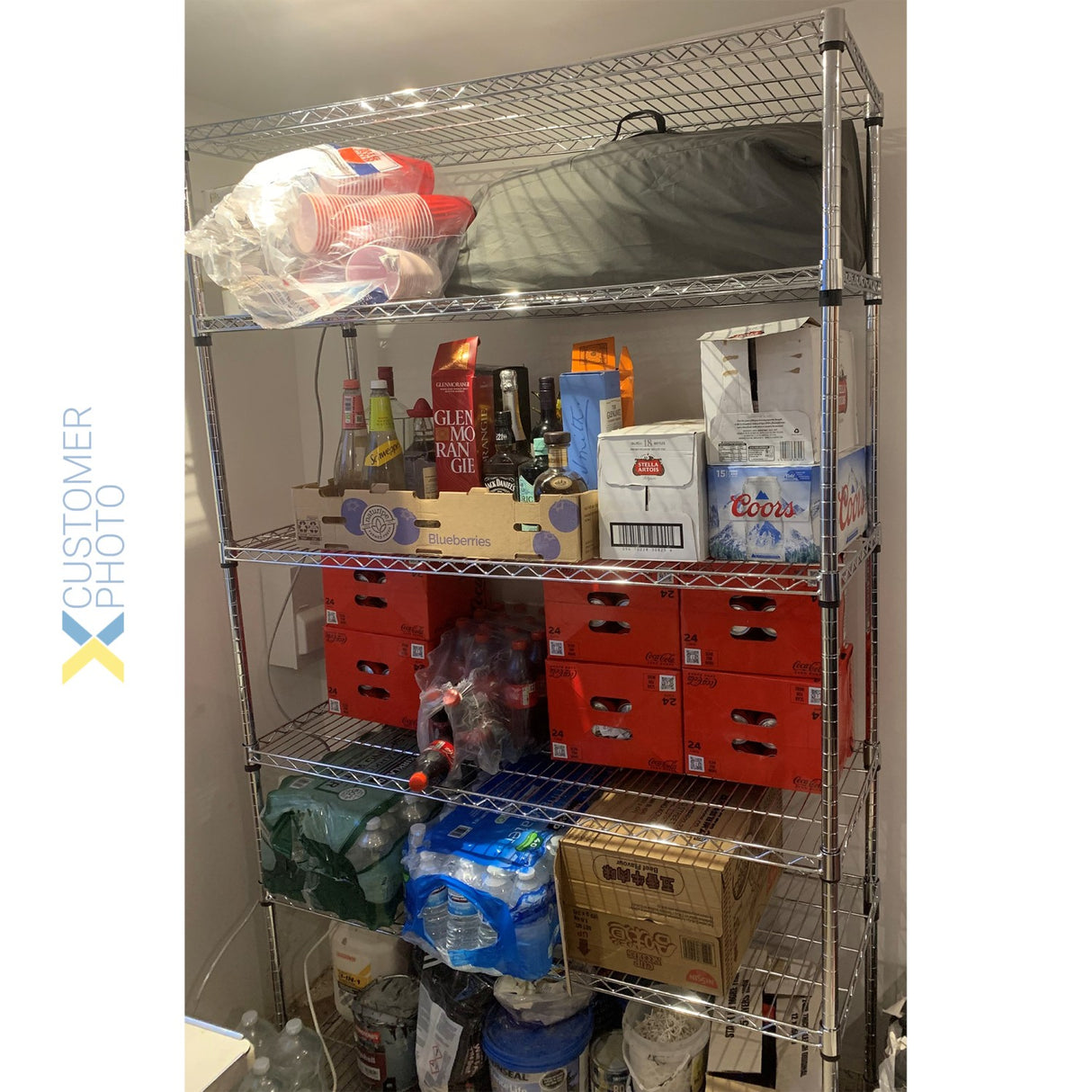 Commercial Wire Shelving Unit 6 Tier 1200kg 1200x450x2000mm Chrome |  Cj12045200 A6 Cr