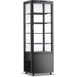 Upright Display Fridge 238 litres 4 shelves Black 1 flat door |  CL238B