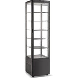 Upright Display Fridge 288 litres 5 shelves Black 1 flat door |  CL288B