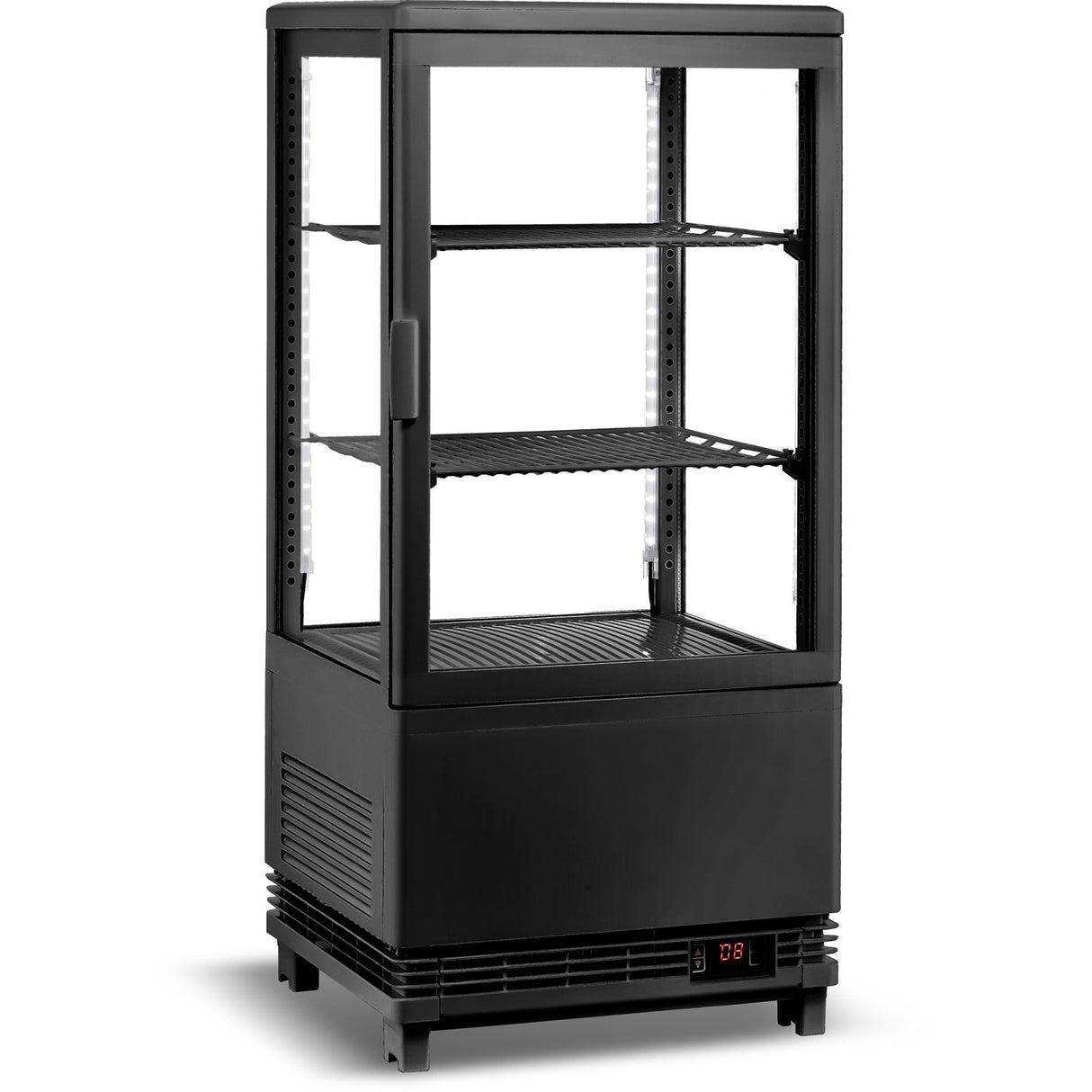 Countertop Display Fridge 58 Litres 2 Shelves Black 1 Flat Door |  Cl58 B